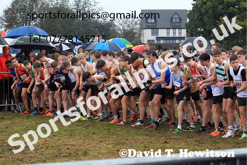 Boys Under-15s 2023 National Cross Country Relays, Berry Hill Park, Mansfield.  Photo: David T. Hewitson/Sports for All Pics